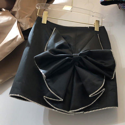 Women's bow tie hip skirt
