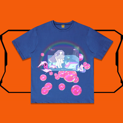 Irregular oversize personalized versatile T-shirt