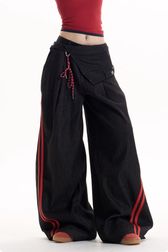 American Retro Spicy Striped Casual Pants
