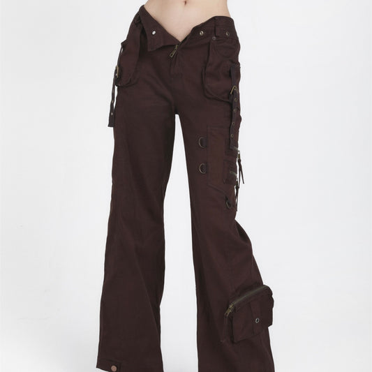 Three-color Heavy Industry Washed Denim Overalls