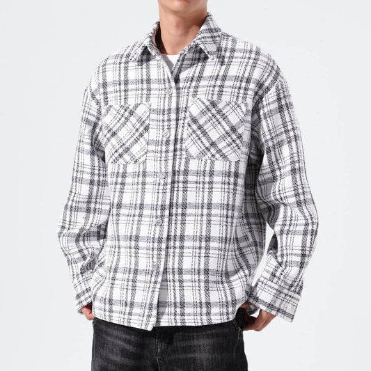 Fashion Plaid Shirt Coat For Men And Women