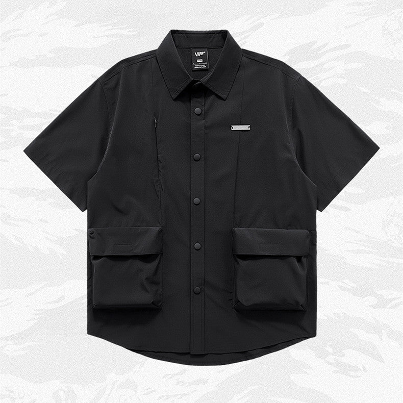Men's Fashion Casual Function Multi-pocket Shirt Top