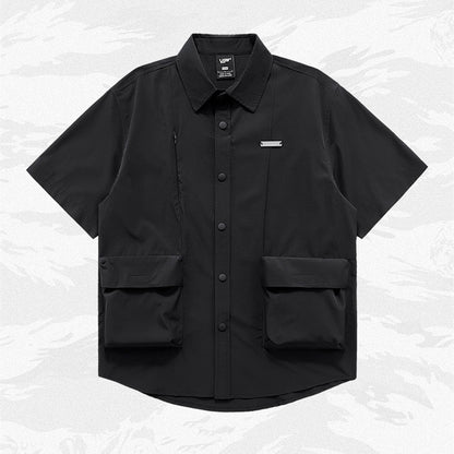 Men's Fashion Casual Function Multi-pocket Shirt Top
