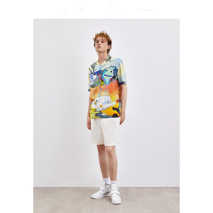 Spring And Summer New Men's Thin Short-sleeved Cardigan Shirt