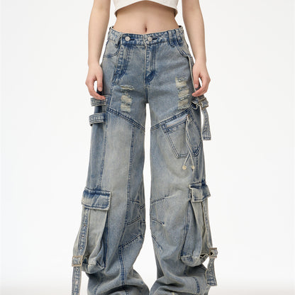 Deconstructing Heavy Industry Washed Cargo Pants