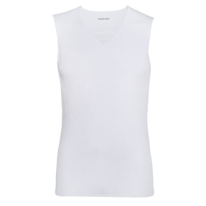 Men's Modal Solid Color Thin High Stretch Sleeveless Tank Top