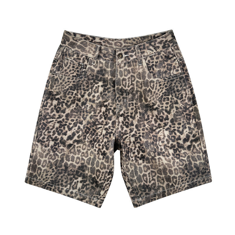 Leopard Patterned Pants Children's Spring And Autumn Niche Slim Fit Fashion