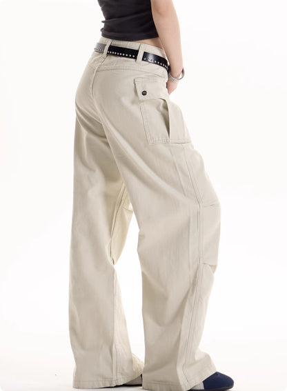 American Retro Spicy Girl Design Work Pants