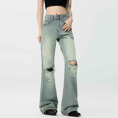 Men's Fashion Retro Washed Ripped Jeans