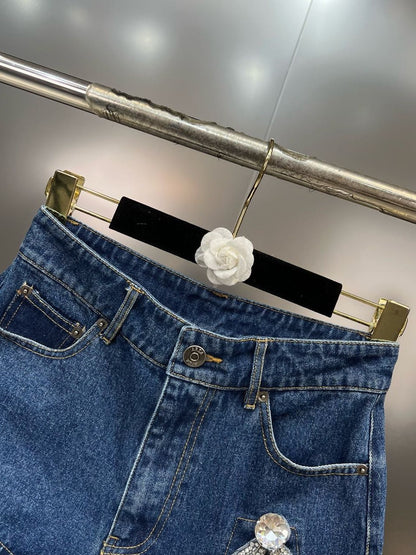 Contrast Color Heart Patchwork Shorts