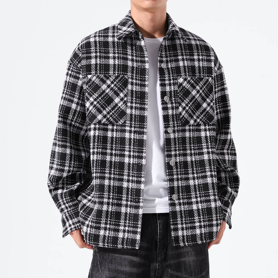 Fashion Plaid Shirt Coat For Men And Women