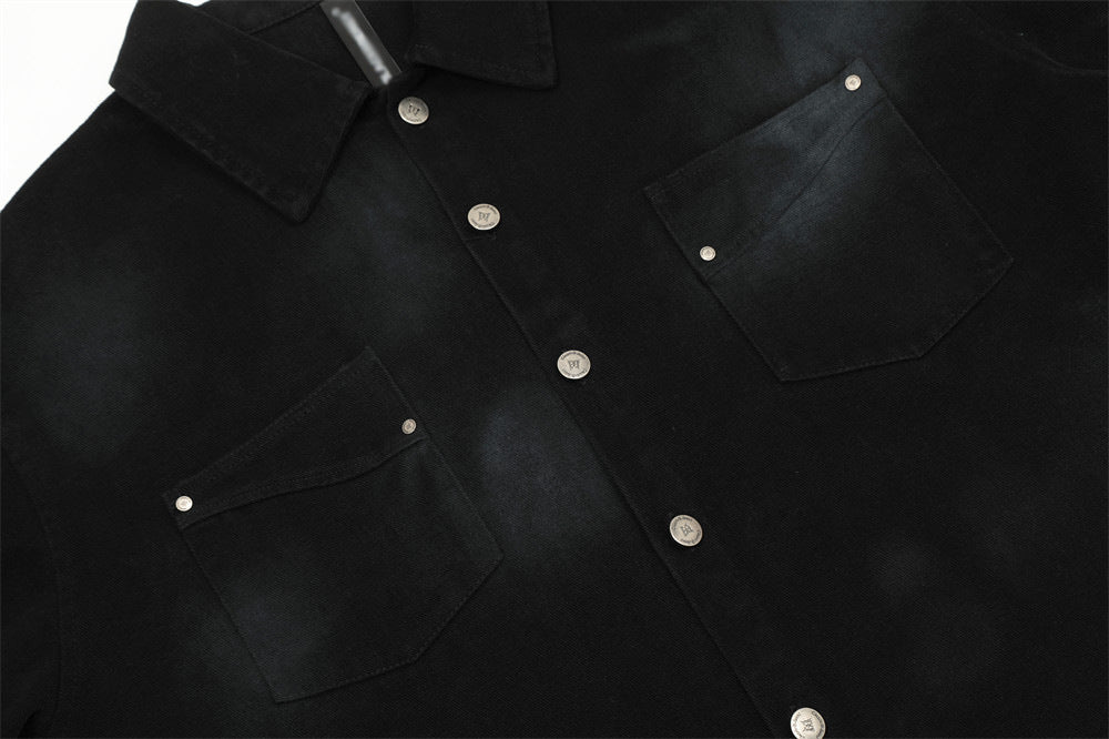 Fashion American Back Letter Print Shirt Men