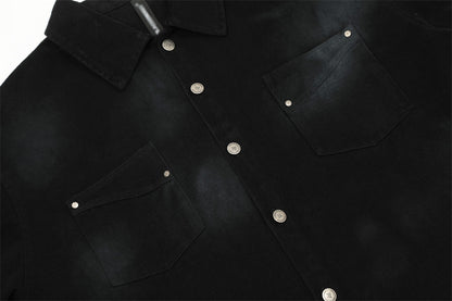 Fashion American Back Letter Print Shirt Men
