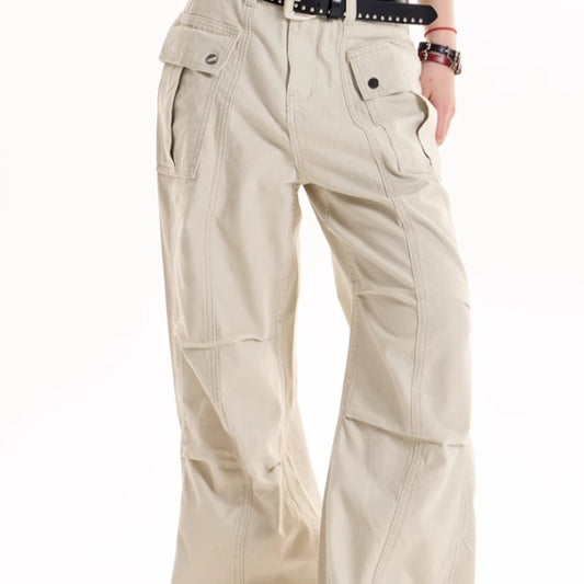 American Retro Spicy Girl Design Work Pants