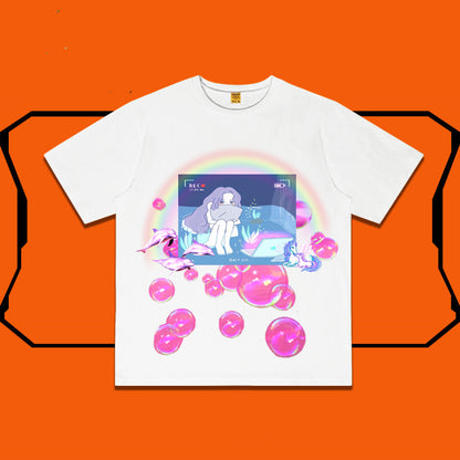 Irregular oversize personalized versatile T-shirt