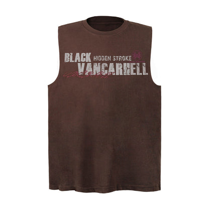 Dark High Street Shadow Printed Vest For Men