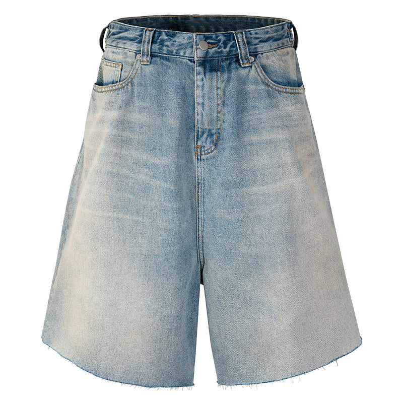 Men's Summer Retro Loose Fitting Denim Shorts