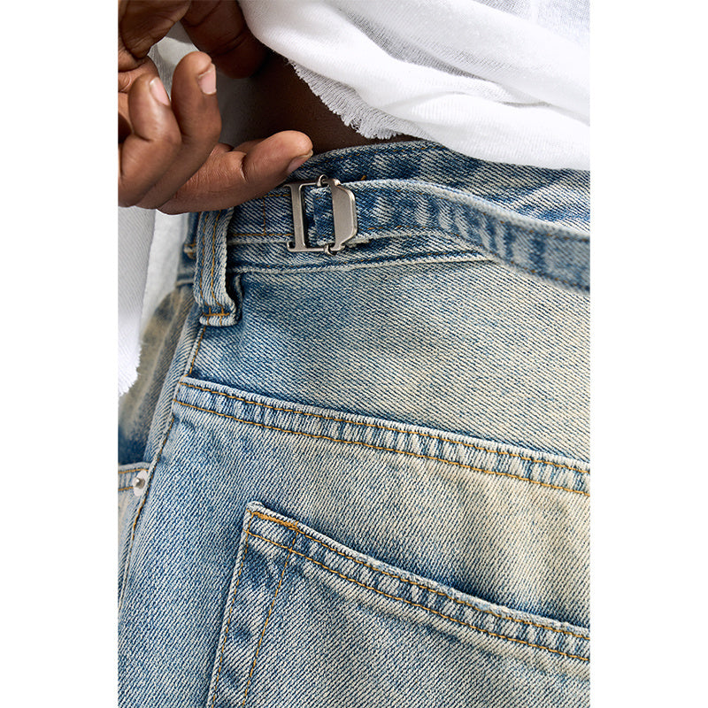 Men's Summer Retro Loose Fitting Denim Shorts