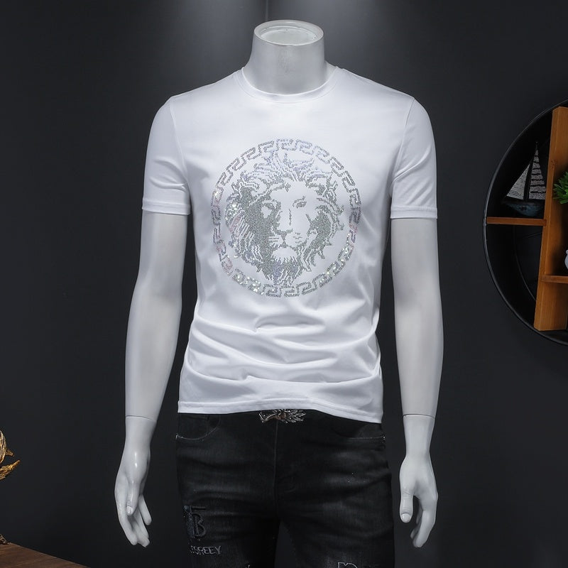 Men's Summer Jade Silk Handsome Bottoming Shirt
