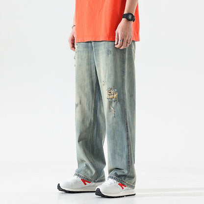 Jeans Men's Trendy Loose American Retro