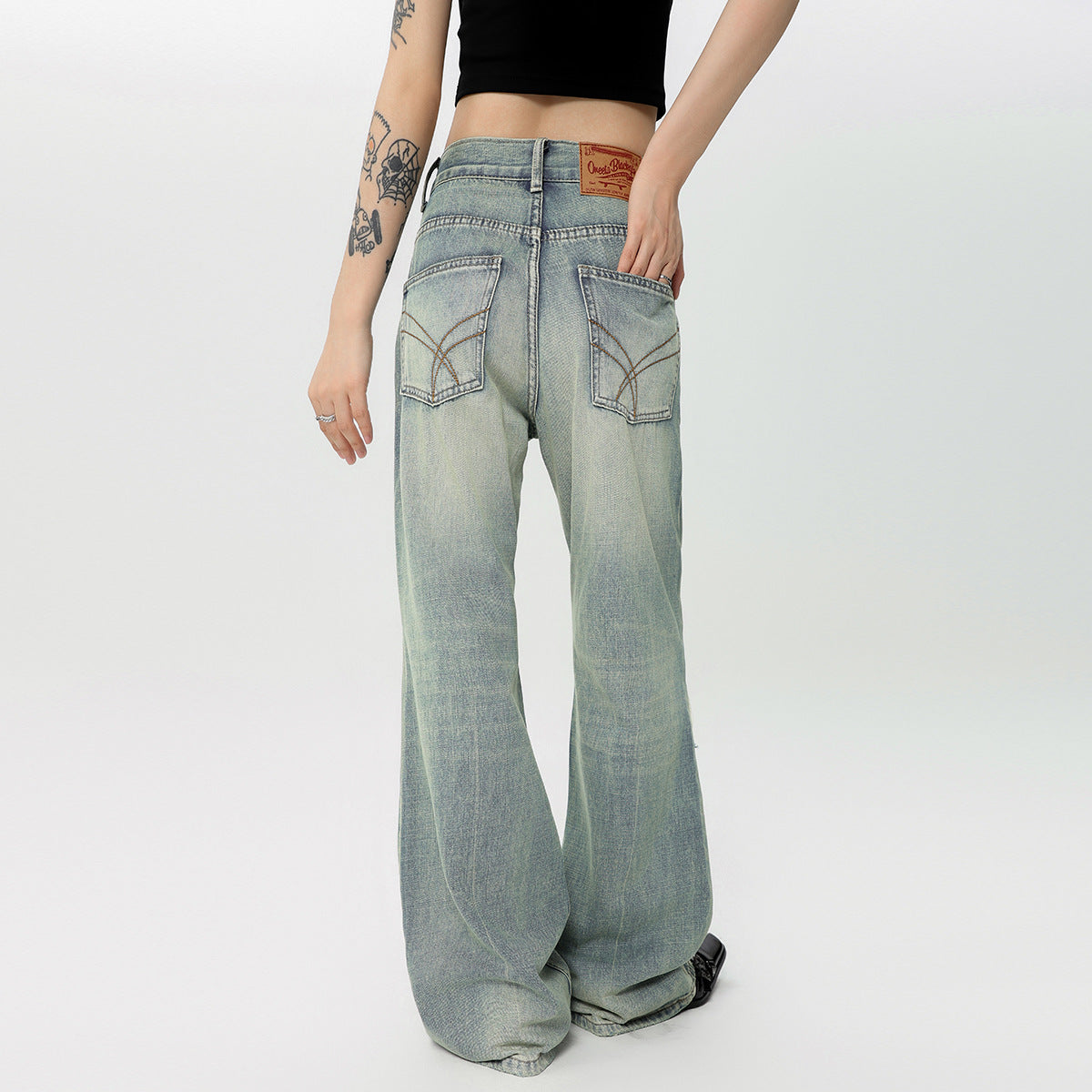 Men's Fashion Retro Washed Ripped Jeans
