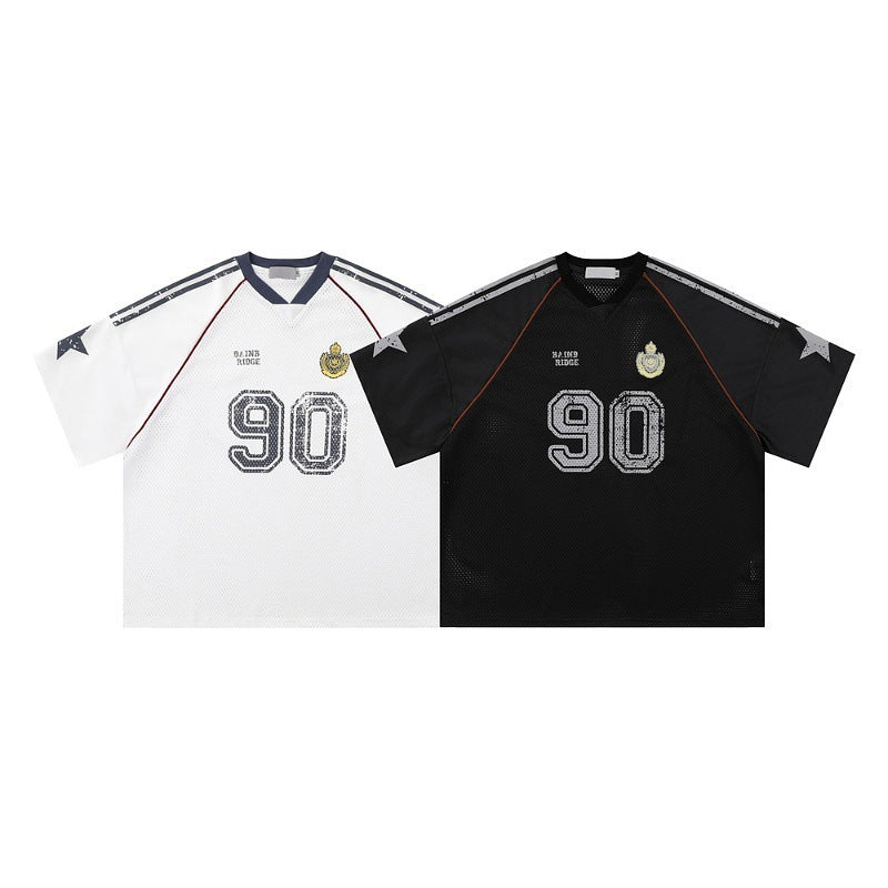 Graffiti Star Badge-style Loose Short-sleeved T-shirt For Men