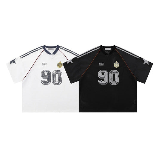 Graffiti Star Badge-style Loose Short-sleeved T-shirt For Men