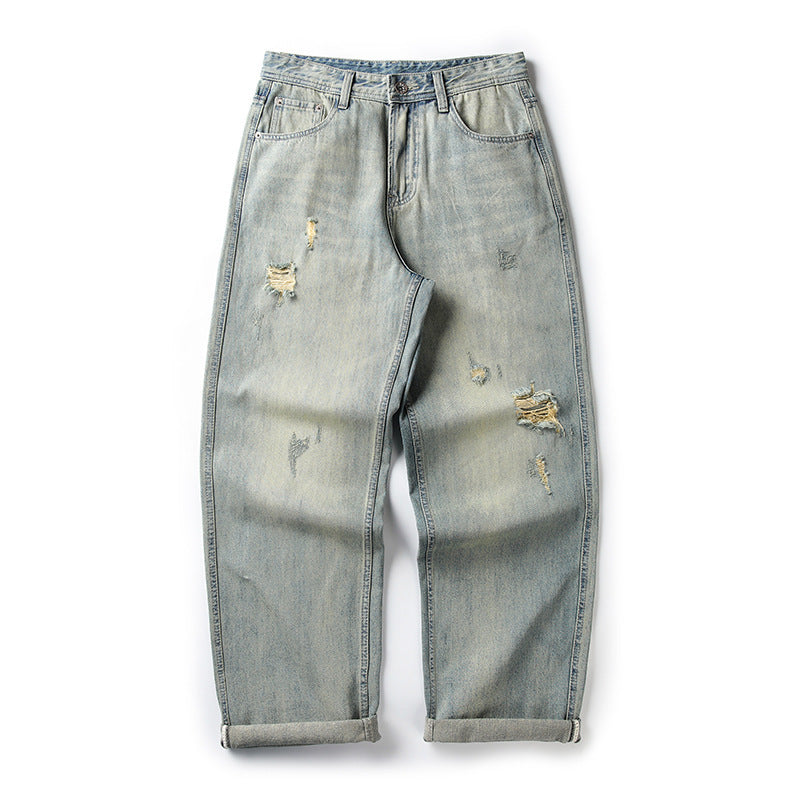 Jeans Men's Trendy Loose American Retro