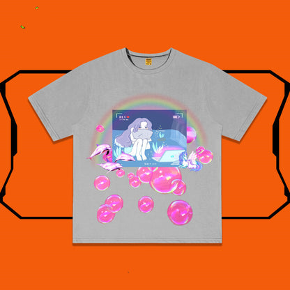 Irregular oversize personalized versatile T-shirt