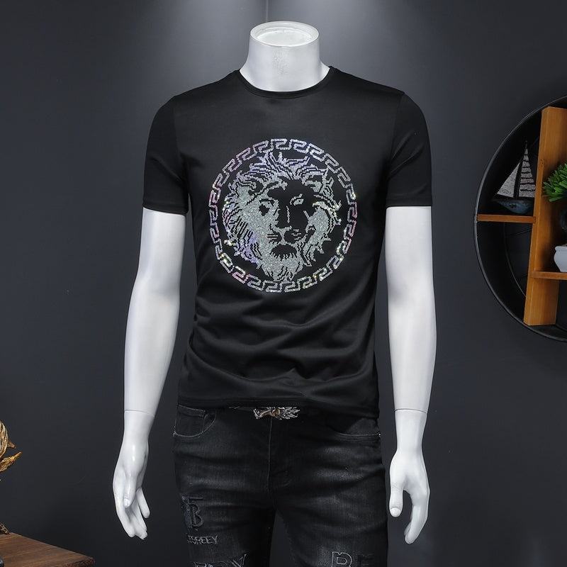 Men's Summer Jade Silk Handsome Bottoming Shirt