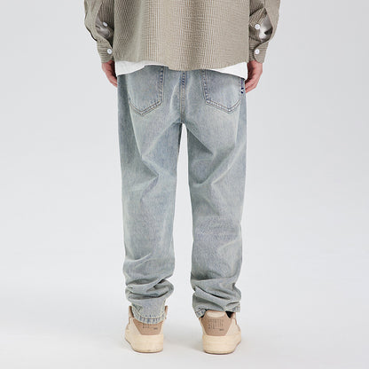 American Retro Washed Ripped Jeans For Men