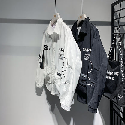 Wind-shaped Korean Version Of The Trend Of Men's Casual Sunscreen Clothing Stitching Contrast Color Fashion Jacket Men