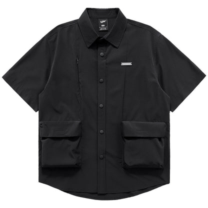 Men's Fashion Casual Function Multi-pocket Shirt Top