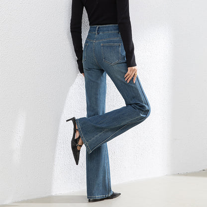 Korean-style Slim-fit Horn Mop Trousers