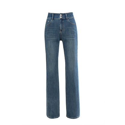 Korean-style Slim-fit Horn Mop Trousers