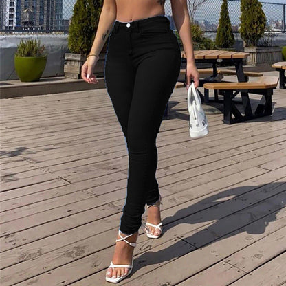 Peach Hip Skinny Jeans For Women