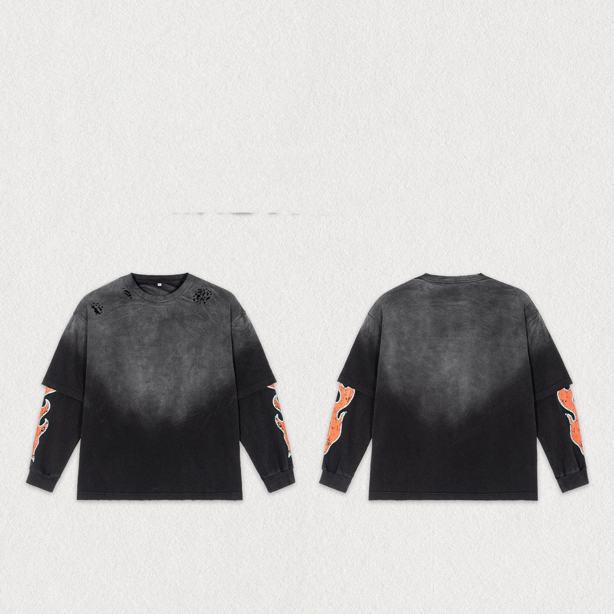 Fashion Retro Long Sleeve Heavy Double Yarn Long Sleeve