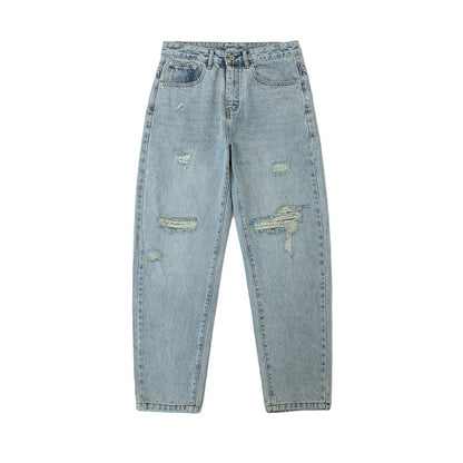 American Retro Washed Ripped Jeans For Men