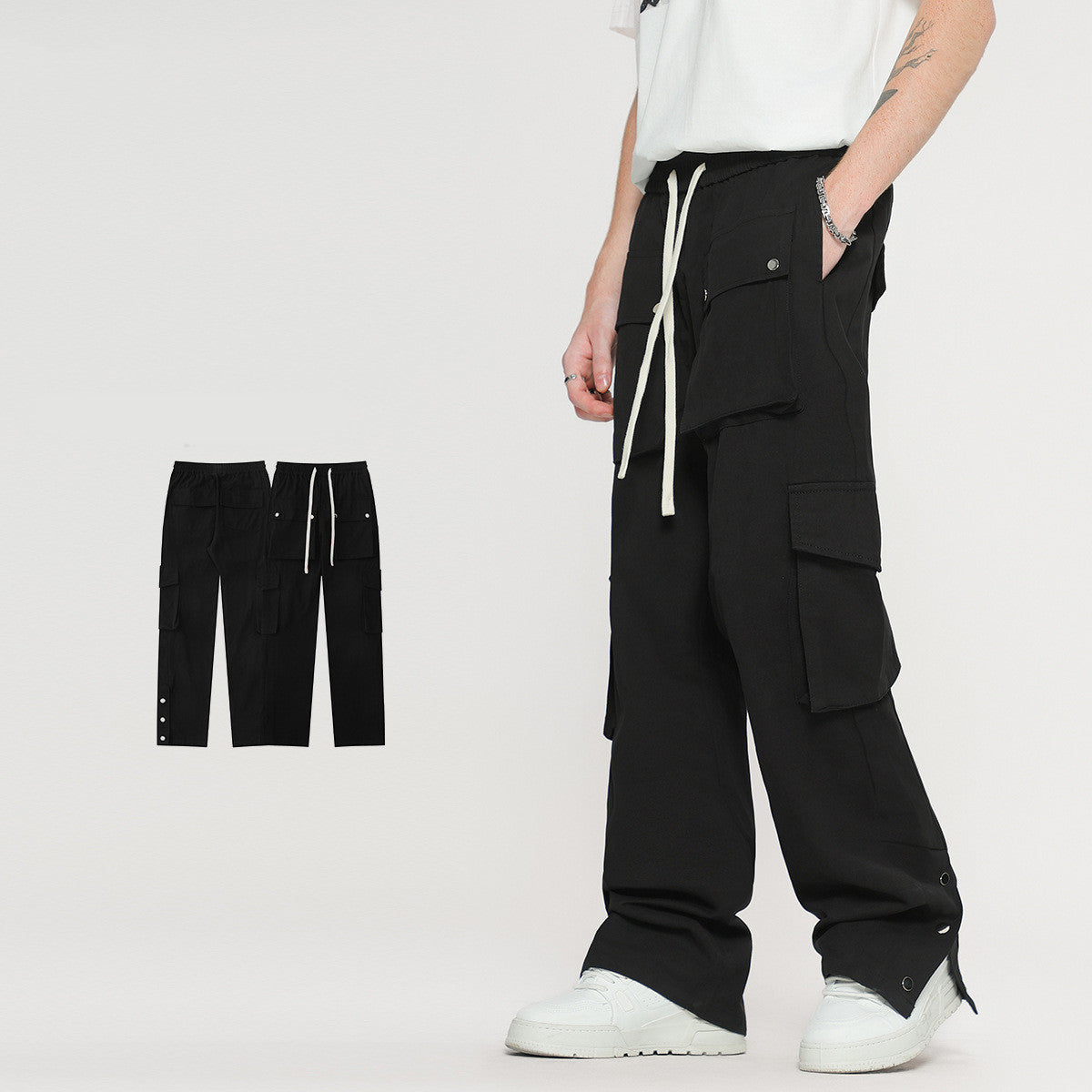 European And American Fashion Cool Male Drawstring Overalls