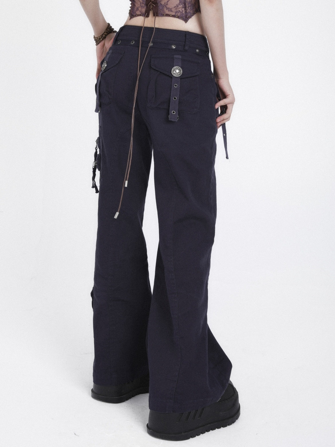 Three-color Heavy Industry Washed Denim Overalls