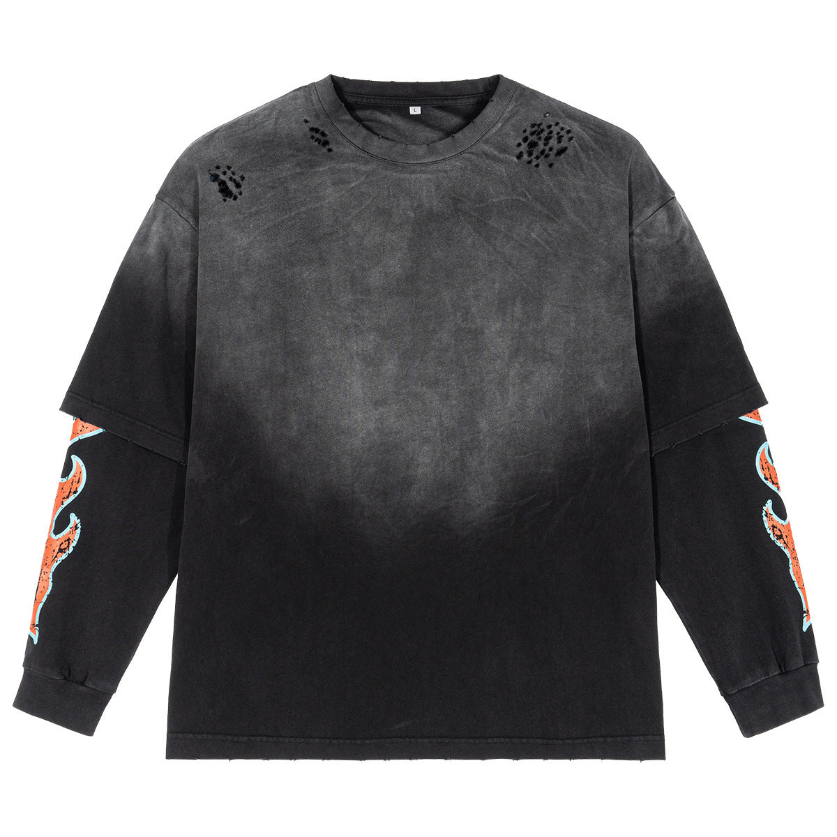 Fashion Retro Long Sleeve Heavy Double Yarn Long Sleeve