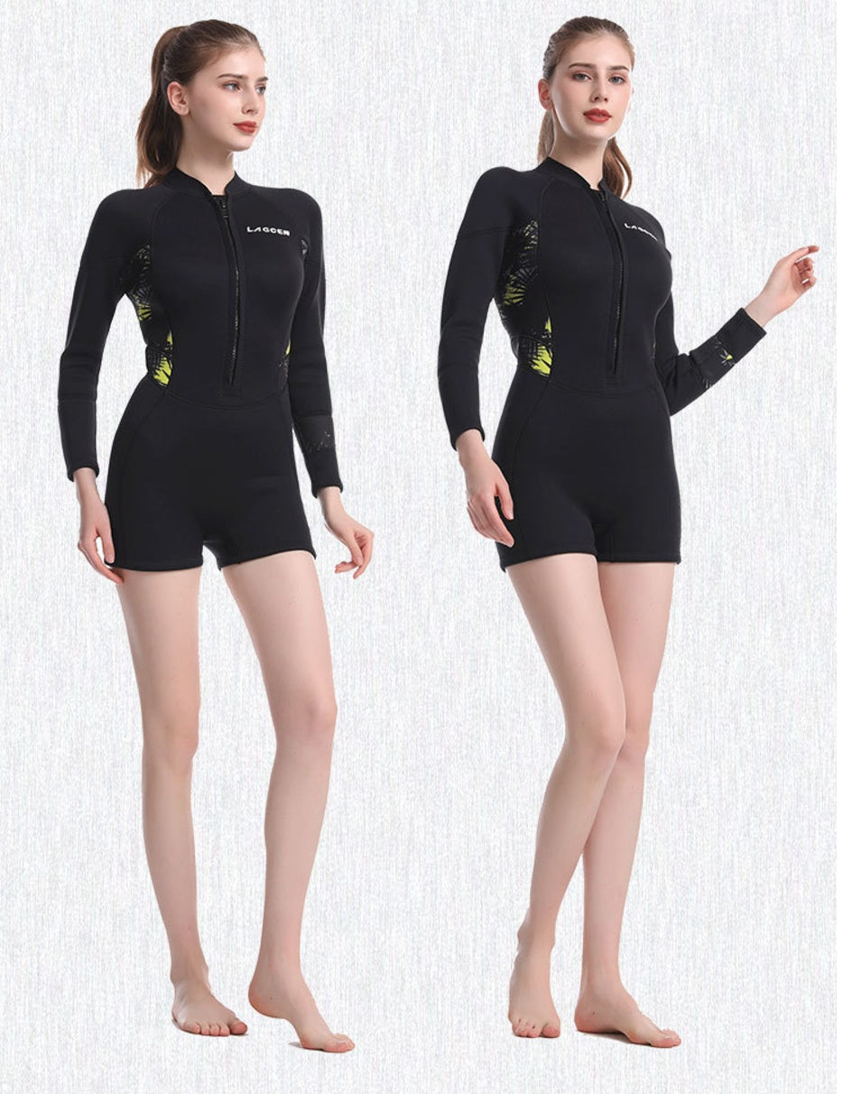 Wetsuit Women's Warmth And Cold Protection 2.5MM Conjoined Water Wet Type