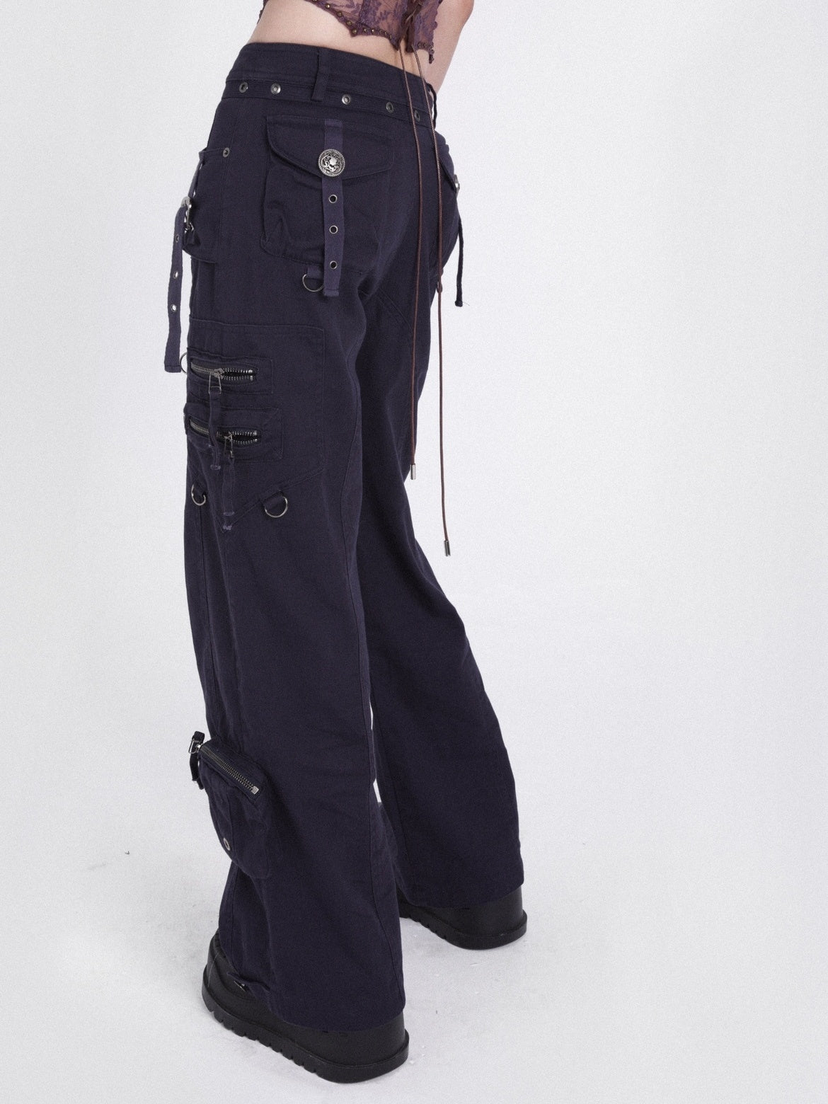Three-color Heavy Industry Washed Denim Overalls