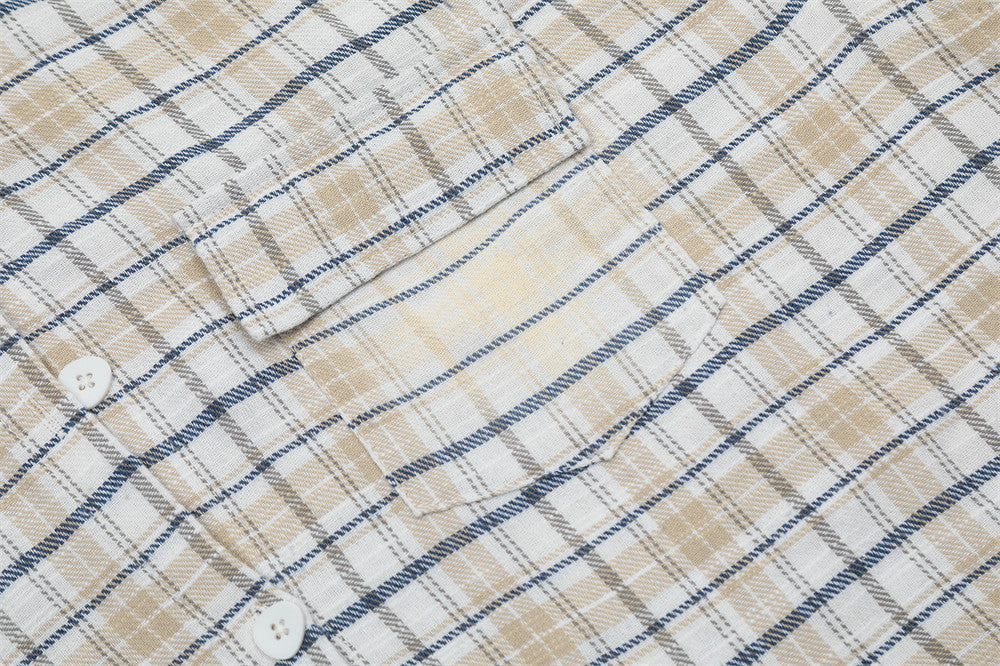 Fashionable All-match Hooded Plaid Shirt For Men