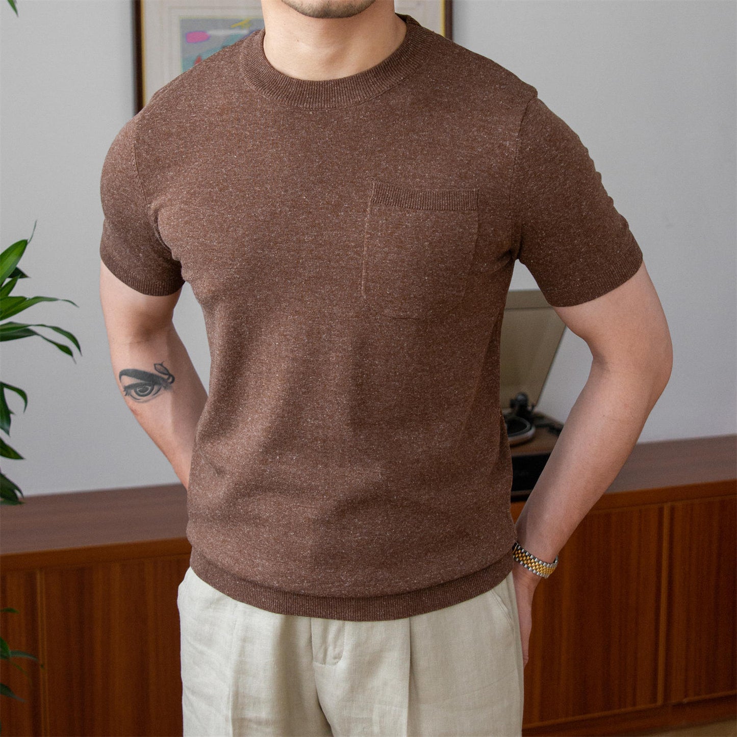 Round Neck Short Sleeve You That T-Shirt Simple Retro