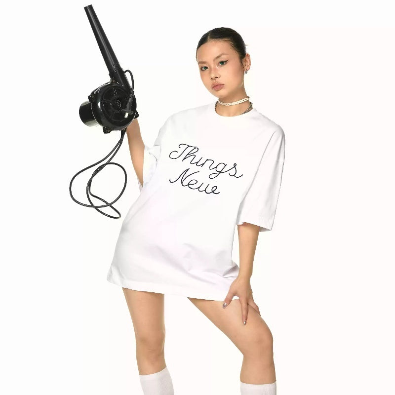 Round Neck Letter Short Sleeve T-shirt For Women Summer New Loose