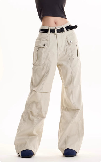 American Retro Spicy Girl Design Work Pants