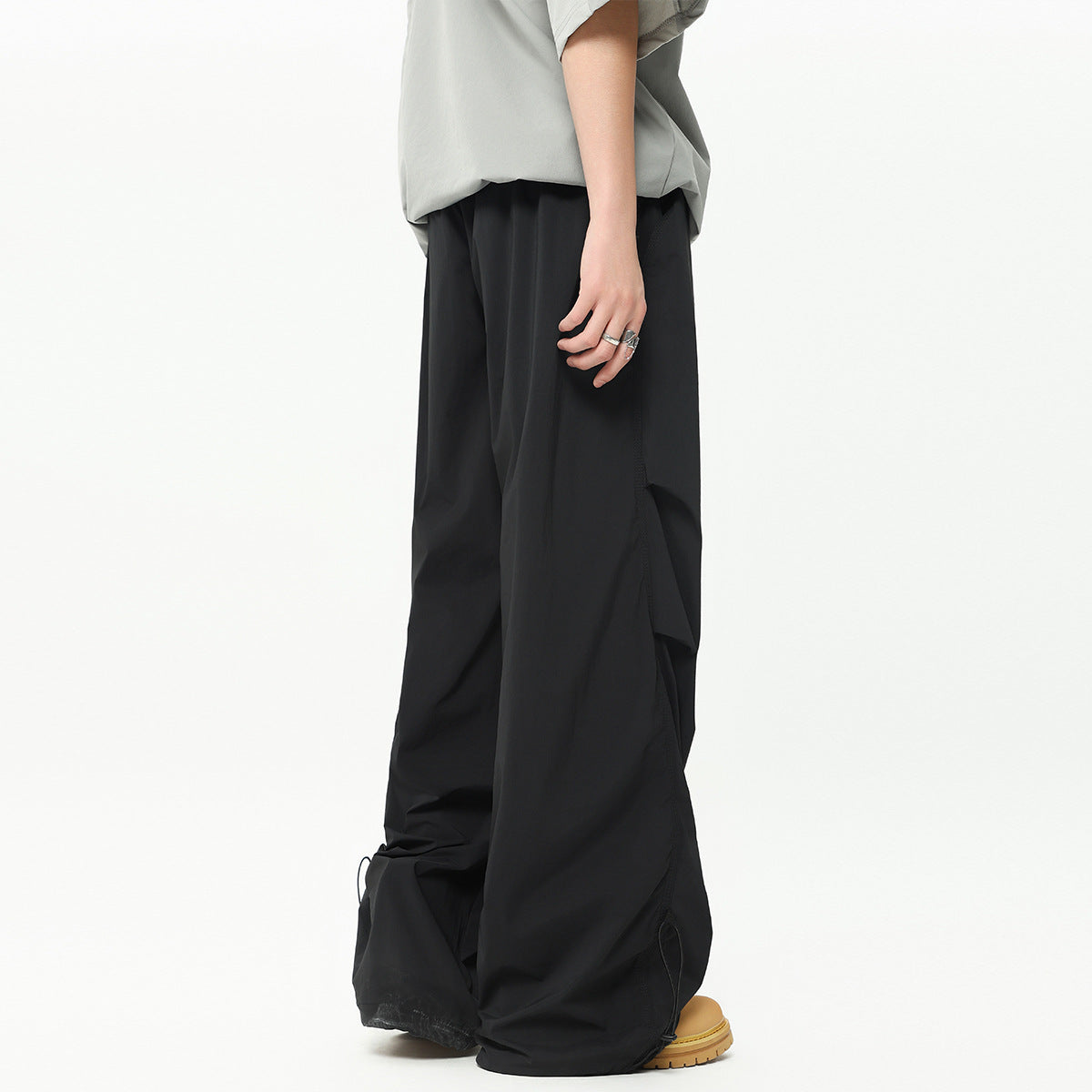Workwear Paratrooper Straight Ankle Tied Casual Pants