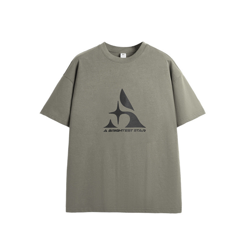 American Street Fashion Short Sleeve Meteorite Foam Fashion Brand Printing Loose Summer T-shirt