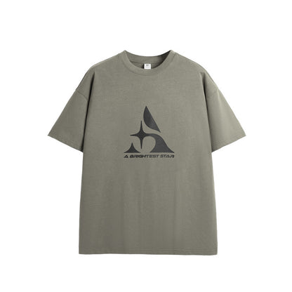 American Street Fashion Short Sleeve Meteorite Foam Fashion Brand Printing Loose Summer T-shirt